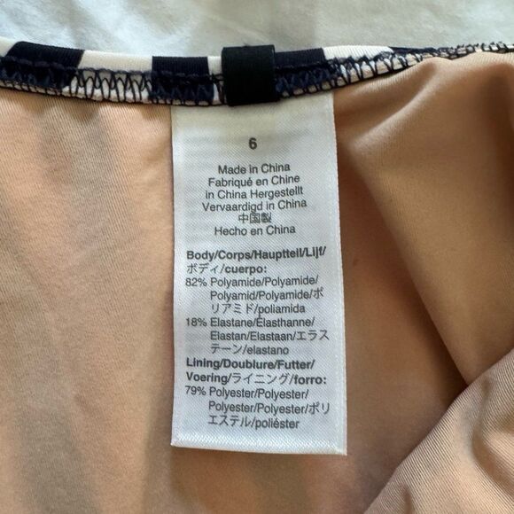 J. Crew Stripe Paneled V-Neck One-Piece Swimsuit Size 6 - Picture 10 of 11